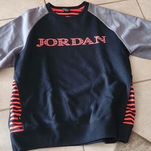 Jordan Black grey and infrared sweat shirt
